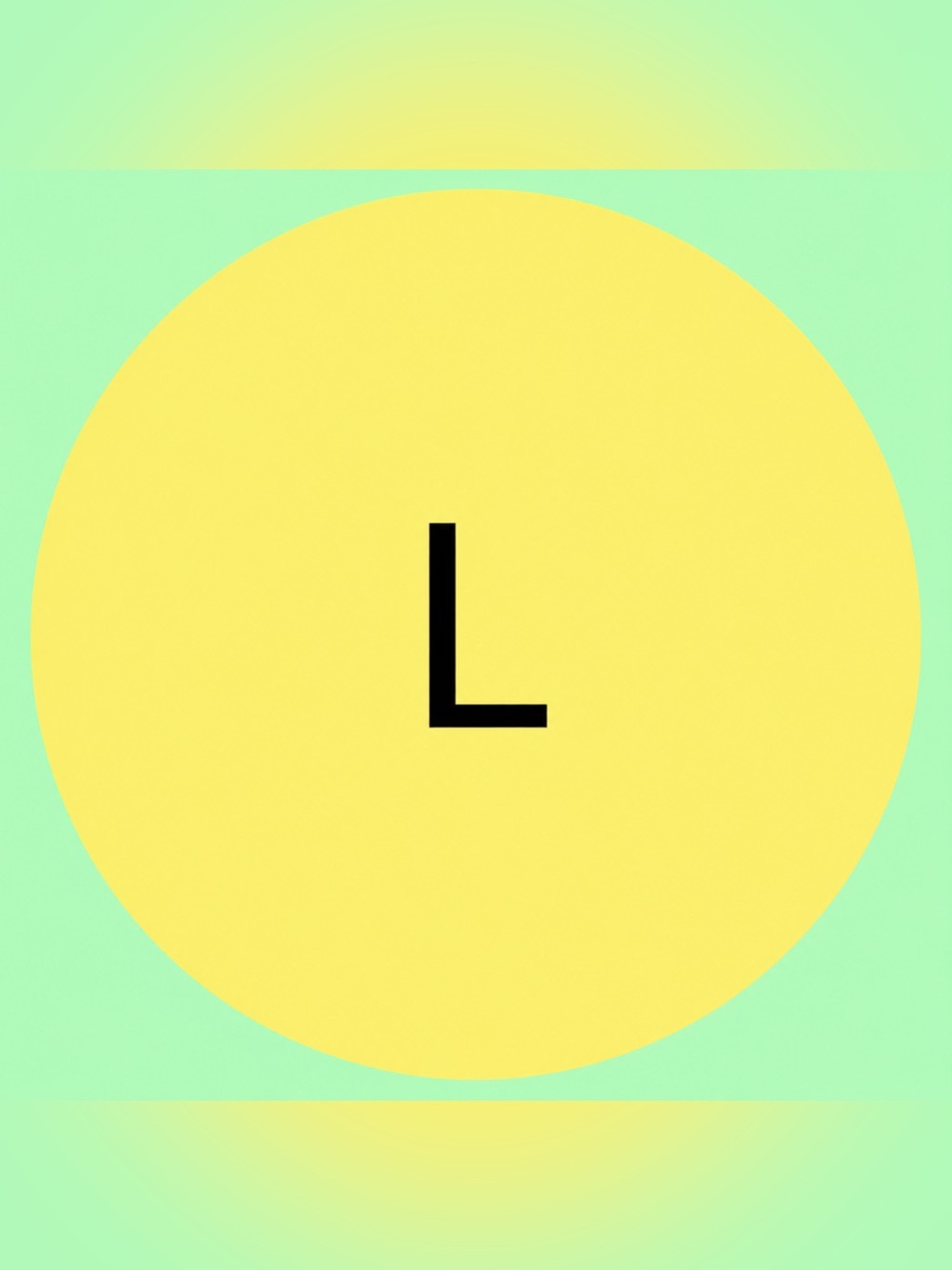 50 SHIPPING STICKERS - 2” ROUND - SIZE CLOTHING LABELS - LARGE “L” - YELLOW